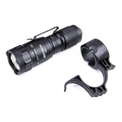 LinkMejor TA21 1300LM EDC Tactical Flashlight Come With Battery & Tactical Ring Red and White Light High Power Mini LED Torch EDC Survival Tools For Outdoor Duty Camping Adventure