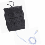 LinkMejor 2 In 1 Electric Heating Hat Scarf Rechargeable Thermal Washable Hat Soft Knitted Winter Warm Scarf for Head Neck