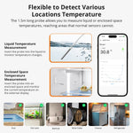LinkMejor SNZB-02LD Zigbe LCD Smart Thermometer with Probe IP65 Waterproof for Fridge Pool Fish Tank Wine Cellar via ZBBridge-P
