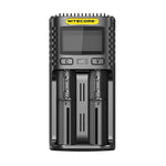 LinkMejor UM2 LCD Display 5V/2A Lithium Battery Charger USB QC Smart Rapid Charger For AA AAA 18650 21700 26650