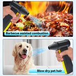 Turbo Fan X6 160,000 RPM Brushless Motor 10,000mAh Peak Battery 200W High-Speed Blower 4-Speed Settings Type-C Charging Industrial Dust Removal