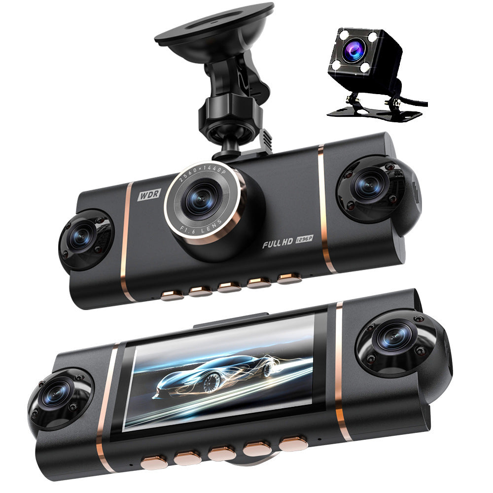 3 Inch IPS Screen 4 Lens Car Dashboard DVR Dash Camera Wifi Infrared Night Vision G-sensor 1920x1080P Video Resolution