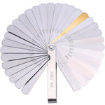 Stainless Steel Feeler Gauge Set 32 Blades Metric and Imperial 0.04mm to 0.88mm for Precise Calibration Thickness Measurement Tool Dual Marked