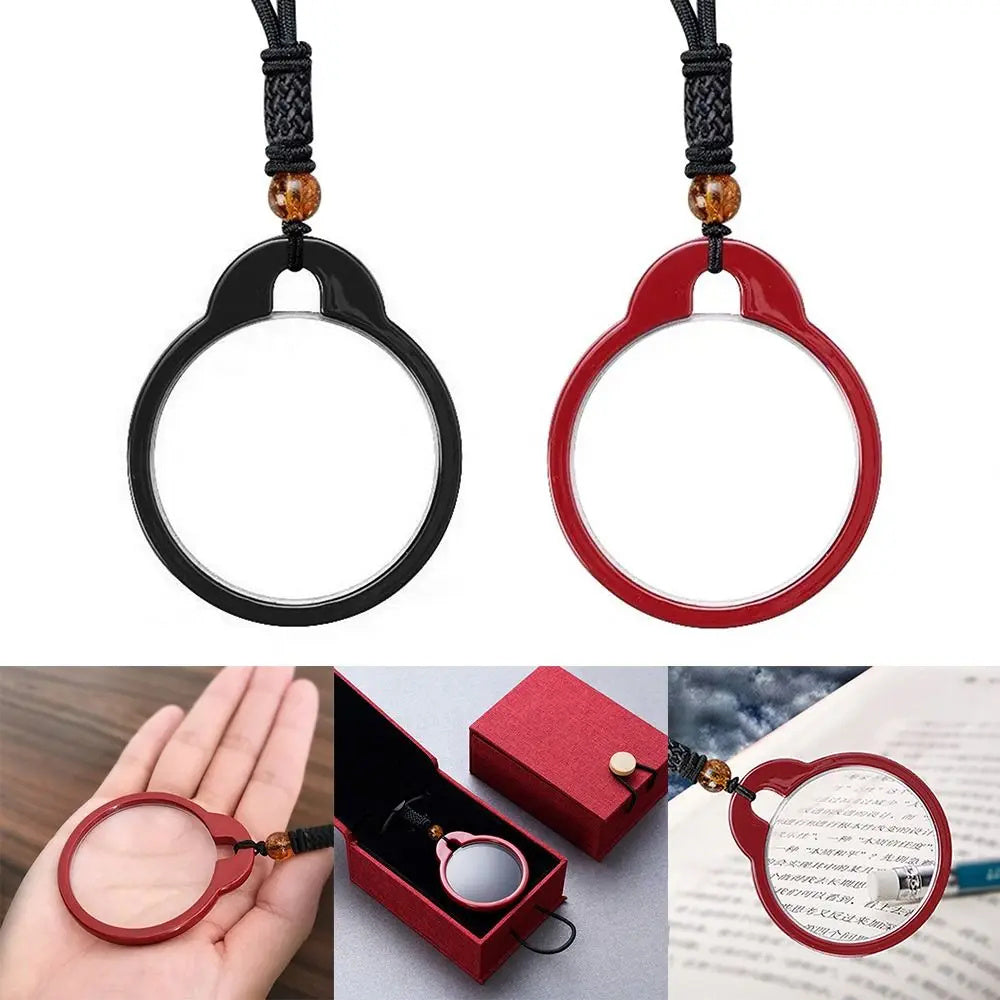 1Pcs Lightweight Portable Hanging Neck Single Reading Glasses HD Anti-blue Light Anti-loss Hand-woven Lanyard Pendant Presbyopia Glasses