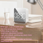 LinkMejor Clock Student Alarm Clock Plug-In Dual-Purpose Large Screen Display Digital Clock Voice-Controlled Temperature Clock