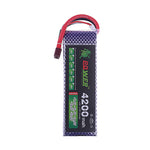 LinkMejor 11.1v 4200mAh 30C 3S LiPo Battery T Plug for RC Car