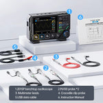 LinkMejor 2D15P Oscilloscope 2CH 100Mhz 500MSa/s Sampling Rate Bandwidth Signal Generator Multimeter High Accuracy Wide Measurement Range