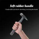 LinkMejor H1 Multifunctional Claw Hammer 8 OZ High Carbon Steel Forged Shockproof Anti Skid Rubber Handle Compact Woodworking Tool Nail Pulling Driving