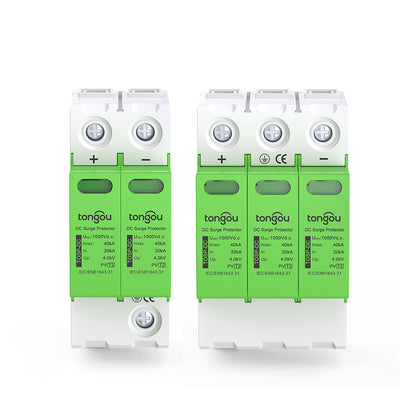 LinkMejor DC Surge Protector 2P/3P 1000V High Discharge Capacity 40kA Photovoltaic Solar Lightnin Protection Efficient Operation