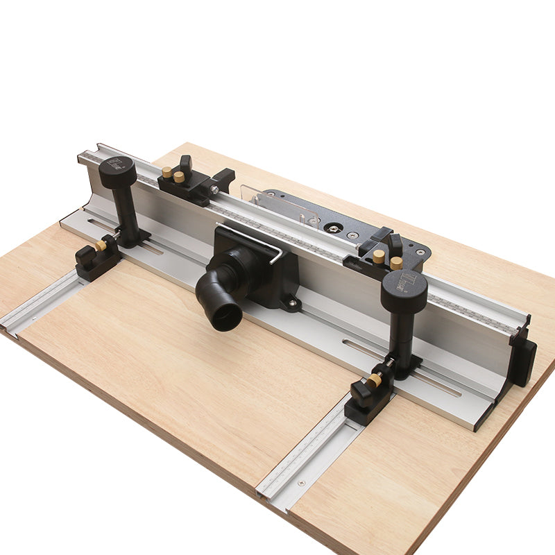 LinkMejor Wnew Woodworking Router Table Fence Aluminium Profile Fence System 700mm with Sliding Brackets Bit Guard