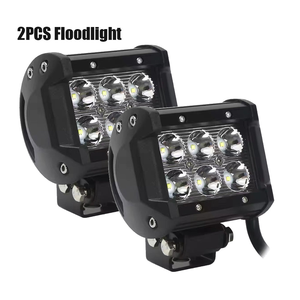 12W/26W/48W LED Light Bar Spotlight/Floodlight Work Light Modified Car Roof Lights for Motorcycles Car Pickup ATV UTV SUV