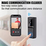 Tuya WiFi Smart Video Doorbell 1080P HD Camera 130° Wide Angle Night Vision Two-Way Audio Waterproof Indoor Chime Surveillance Camera with APP Remote for Home Security