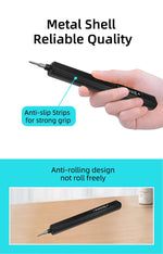 LinkMejor ES666 Innovative Multi-functional Electric Screwdriver Smart Somatosensory Recognition LED Illumination Large Capacity Battery Precision Control 30PCS Hexagon Bits Essential Tool for Easy Assembly & Disassembly