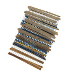 1000Pcs Metal Film Resistors Assorted Kit 0.25W 1/4W 50 Kinds Resistance Values 0.1Ω to 10MΩ ±1% High Precision Electronics Components