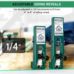 Siding Installation Tools Fiber Cement Siding Mounting Kit For 5/16-Inch Lap Siding Adjustable 4-8 Inch Reveals Polycarbonate Body 2 Pack