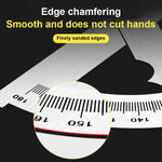 180 Degree Protractor Metal Angle Finder Goniometer Angle Ruler Stainless Steel Woodworking Tools Rotary Measuring Ruler
