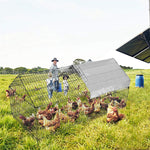 PawGiant Chicken Coop Run Cage Upgrade 86.6"×40"×38" Metal Chicken Fence Pen Pet Playpen Enclosures with Protection Cover&Ground Nail,Cage Indoor Outdoor Yard for Small Animals Cat Hen Duck Rabbit