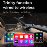 LinkMejor Q1AQ 3in1 Wireless CarPlay Android Auto Adapter MirrorLink / AirPIay Screen Mirroring USB Dog Bluetooth 5.0 Plug and Play