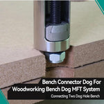 LinkMejor HD30-YG03 Bench Connector Dog For Woodworking Bench Dog MFT System Connecting Two Dog Hole Bench