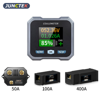 LinkMejor Waterproof Coulomb Meter Battery Capacity Voltmeter Bluetooth Monitor Compact High Accurate Ready-to-Use for Electric Vehicles Motorcycles RVs
