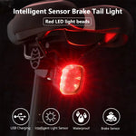 LinkMejor Smart Sensing Brake Bicycle Taillight 6 Lighting Modes Waterproof Type-C Charging Bike Rear Light for MTB Night Riding Warning Safety