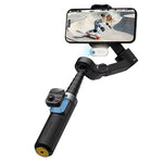 LinkMejor X3 3-Axis AI Tracking Anti-Shake Gimbal Stabilizer Built-in Telescopic Rod with Light and AI Module for Smartphone