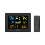 LinkMejor Wireless Weather Station Digital Display Alarm Clock Calendar Temperature Hygrometer Meter Weather Forecast Radio Wave Moon Phase Barometer Sensor