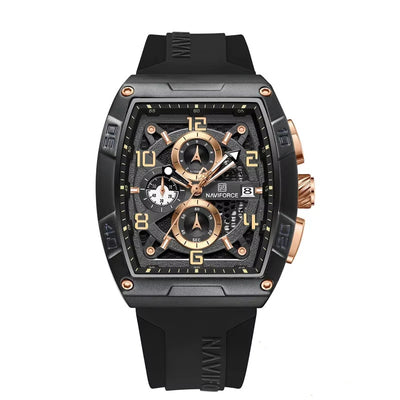 LinkMejor Men Watches Waterproof Large Dia Quartz Watch Multi-function Chronograph Sport Watch Fashion Wristwatch