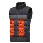 LinkMejor HV-11 Heated Vest 11 Heating Areas Men Jacket Heated Winter Womens Electric Usb Heater Tactical Jacket Man Thermal Vest Body Warmer Coat