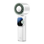 Tevorex Portable Handheld Air Conditioner Fan 7 Blades 199 Levels Wind Adjustable 4000mAh Long Battery Rechargeable Mini Cooling Fan with LED Digital Display for Indoor Outdoor