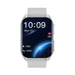 M3 1.95-inch HD Screen ECG AI Voice Assistant bluetooth Call Heart Rate Blood Pressure Blood Oxygen Blood Glucose Monitor Sleep Monitoring Body Composition Analysis Uric Acid Lipids Detection Met HRV Function Multi-sport Modes IP67 Waterproof Smart Watch