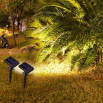 10W LED Solar Landscape Spotlight Outdoor IP55 Waterproof Adjustable 150° Angle 10W LED Auto On/Off Garden Pathway Lighting