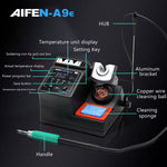 LinkMejor A9E Soldering Station 160W 100°C-450°C Adjustable Temperature Rework Station T245 Handle with Cleaning Tools and Multi Compatible Soldering Tips