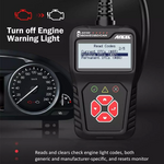 LinkMejor AS100 OBD2 Scanner Car Code Reader Diagnostic Scan Tool Check Engine Fault  Read Codes Clears Codes