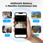 M19 Tuya Smart Video Doorbell 1080P HD WiFi Wireless Door Camera 120° Wide Angle Night Vision 2 Way Audio Smart Life APP Remote Control AI Human Detection 4000mAh Battery Home Security