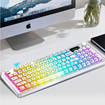 L2 Tri-Mode Wireless AI Keyboard with Multifunctional Knob RGB Backlit 2000mAh 94 Keys Office Mute Keyboards