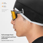 LinkMejor Warm Cycling Cap Full-coverage Cold-proof Ear Fleece Head Cover Bicycle Sports Hat for Outdoor Winter