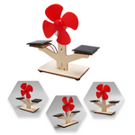 Wooden Solar Power Fan Model Assembly Kit DIY Children's Science Experiment Education Puzzle Toy Student Technology Small Production