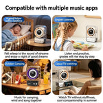 Tevorex Mini Portable Fan with Bluetooth Speaker USB Rechargeable 100 Speed Levels Quiet Operation LED Display for Home Office Travel