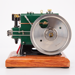 LinkMejor 1/8 Scale 3.6cc Mini Vintage Single Cylinder 4-Stroke Working Gasoline Engine Model  with Wooden Base Version Ready to Run 1140