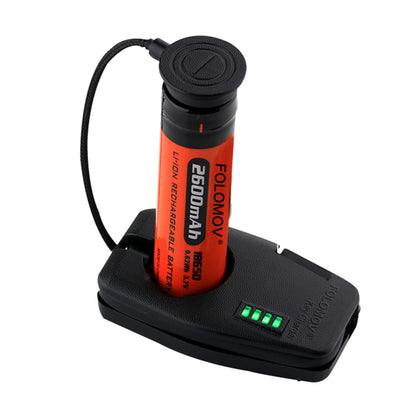 LinkMejor Portable USB Charging Charger for 21700 20700 18650 Li-ion Battery Indicator Magnetic Key Charger