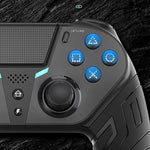 Q300 Modular Pro Gaming Controller with ALPS Joystick 6-Axis Gyro Motion Sensing Vibration Programmable Back Buttons Linear Triggers 1000mAh Battery for PS4 PC Steam PS5 iOS Android Gamepad