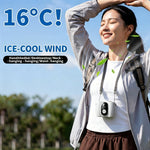 Tevorex Portable Dual-Head Waist-Mounted Cooling Fan 18000rpm 120 Speeds Adjustable 360° Circulation 5200mAh Long Battery Rechargeable Cooler Fan with LED Digital Display for Outdoor Camping