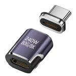 240W USB4.0 80Gbps Thunderbolt5 Magnetic Type-C OTG USB-C To USB-C Fast Charge Magnet Converter Cable 8K@60Hz USB Type-C Adapter