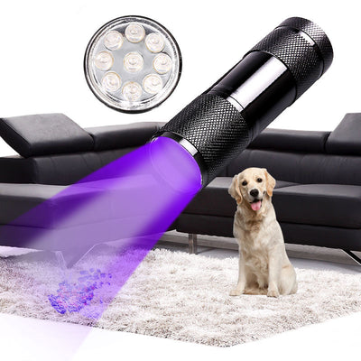LinkMejor U01 9x LED Violet Light Multifunction UV LED Flashlight Fluorescence Detection Pen AAA