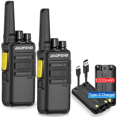 2pcs LinkMejor BF-V12D GMSK Digital Analog Walkie Talkie 1-10KM Long Range 16CH Encrypted Call Noise Reduction HD Type-C Charging 1000mAh Battery Two-way Radio
