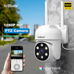 LinkMejor SH061 1080P 2MP HD WiFi Home Security Camera PTZ AI Wireless Monitoring Camera Night Vision Human Detection Two-way Intercom IP66 Waterproof Video Surveillance CCTV Cameras