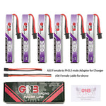 6Pcs LinkMejor 3.8V 380mAh 60C 1S LiHV Battery A30 Plug With Adapter Cable for Happymodel Mobula6 BetaFPV Meteor65
