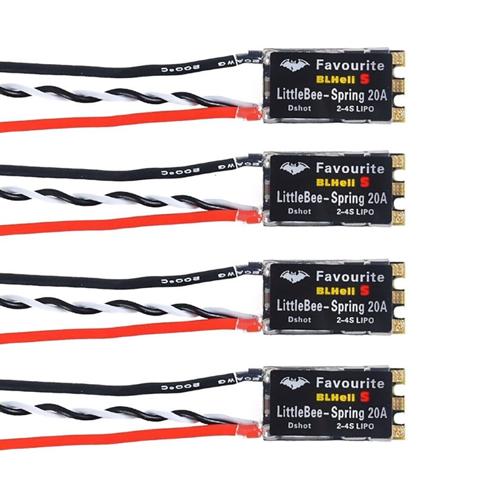 4PCS LittleBee 20A 2-6S BLHeli_S OPTO Brushless ESC for DIY RC Drone FPV Racing
