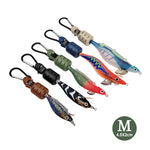 LinkMejor 9PCS Squid Jig Protector Webfoot Octopus Egi Hook Cover Cuttlefish Umbrella Lure Cap Wood Shrimp Bait Accessories with Carabiner